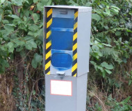 Spraypainted French speed camera